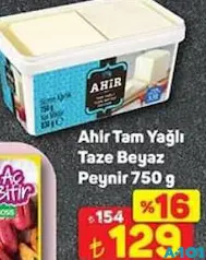 AHİR TAM YAĞLI TAZE BEYAZ PEYNİR 750 G